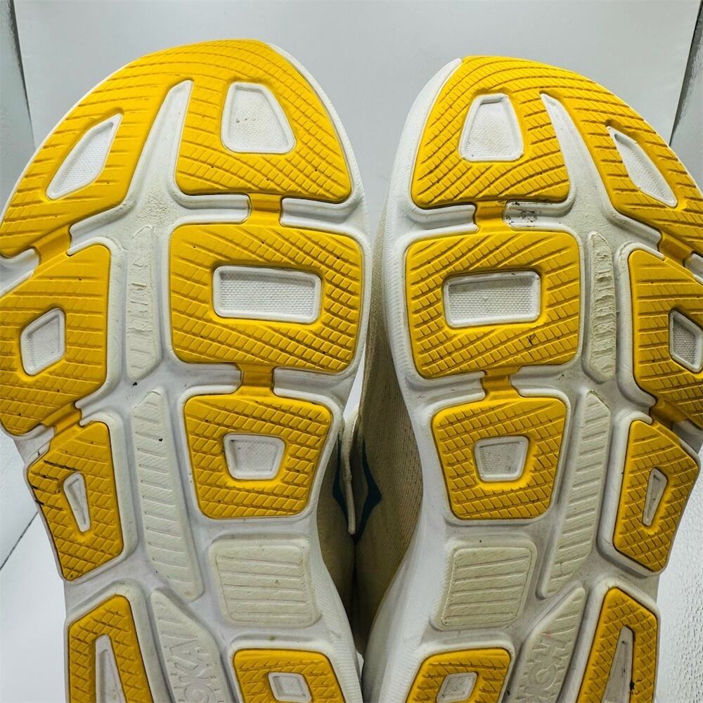 HOKA Bondi 9 Women's Running Shoes Alabaster Birch Pink Yellow Size 9B - Picture 10 of 13